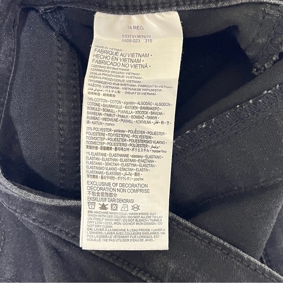 Levi's Girls Leggings Pull-on Black Stretchy Size 14 Regular - Picture 7 of 9